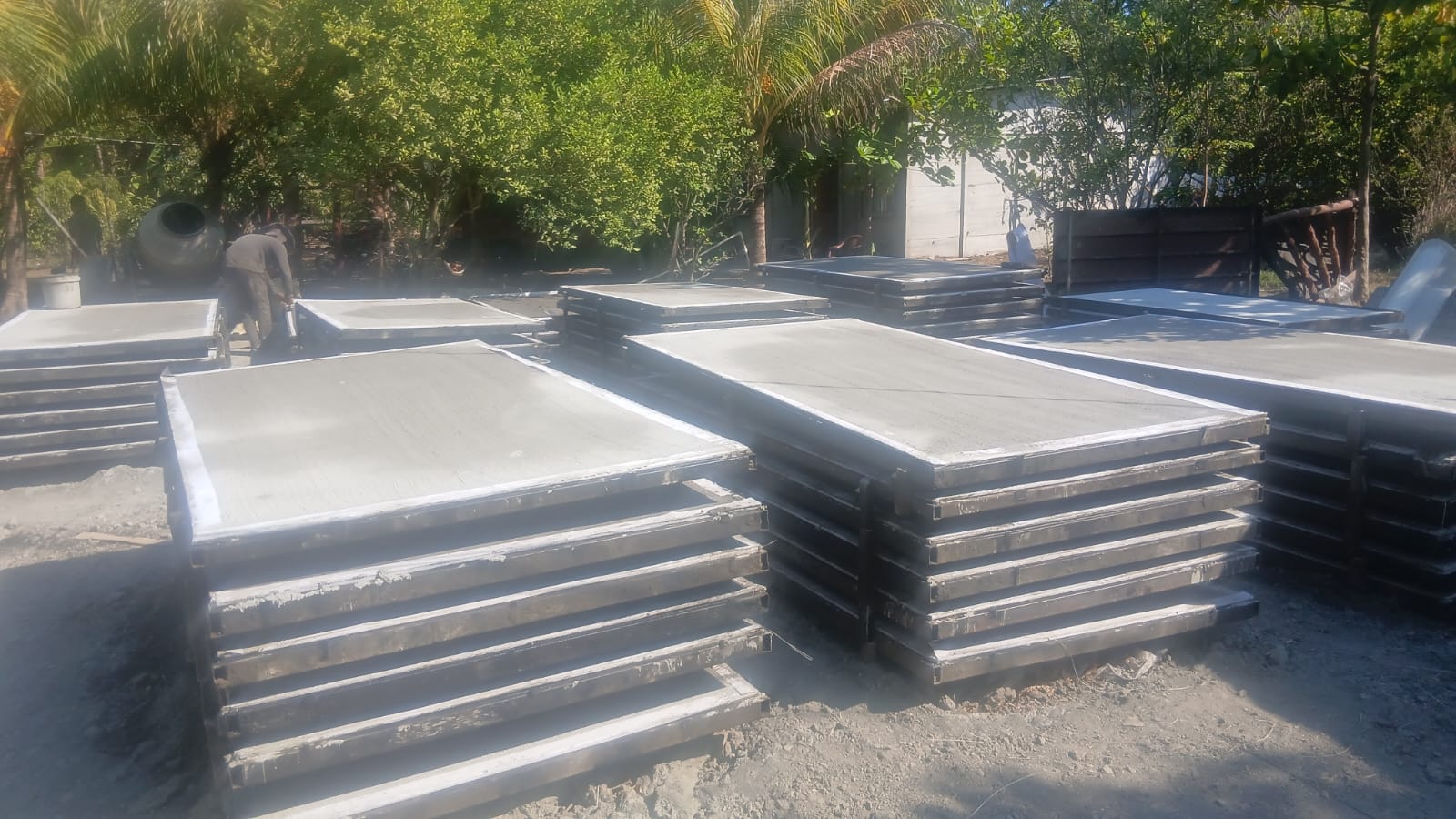 Producción de paneles prefabricados de cemento en planta